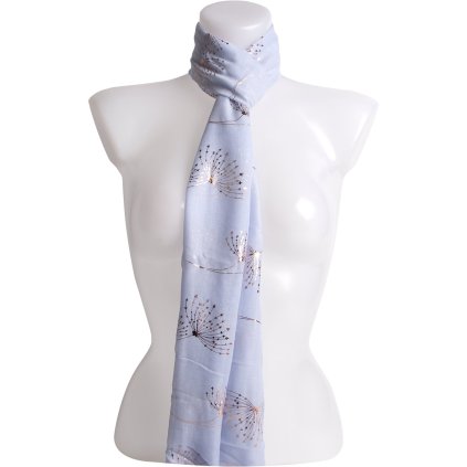 Női világos téglalap alakú pitypang sál, kék színű 7200730-7