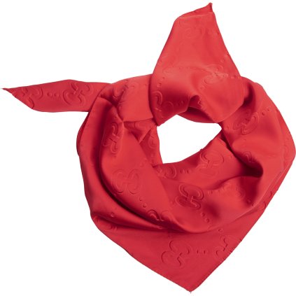 Női selyem négyszögletes sál YF463-35, piros C Print 7200720-3