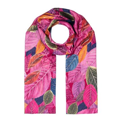 52817 damsky teply sal 4015 7 s motivem listu ruzove barvy 7200742 5