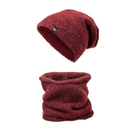 53206 damsky zimni set cepice a tunel wrobi e10 vinove barvy 7100440 3