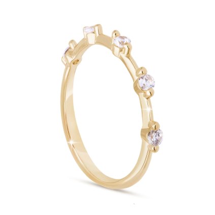 50887 pozlaceny damsky prsten 14k s drobnymi zirkony 4000439
