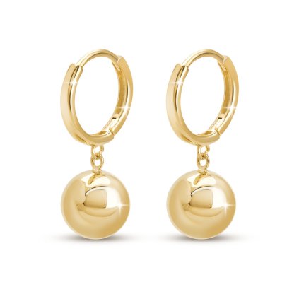 53800 53800 ezüstözött, aranyozott, lógó gömb fülbevaló 1003353