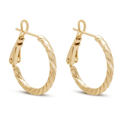 53866 pozlacene nausnice 14k krouzek 2 cm 1003362