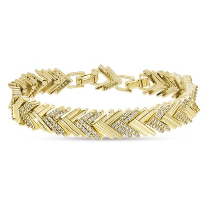 54058 naramek pozlaceny 14k sipky leskle a se zirkony 2002730