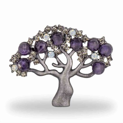 54241 broz strom se fialovymi koralky a zirkony 9001779 2