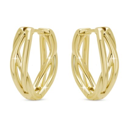 54397 pozlacene nausnice 14k propleteny vzor 1003399