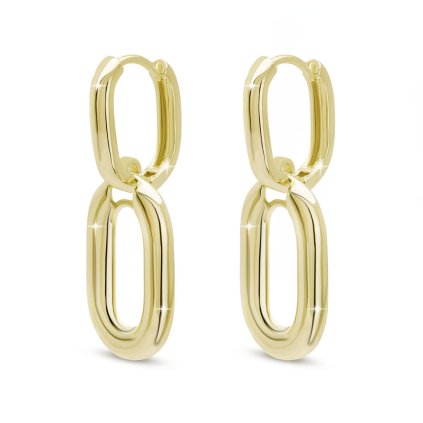 54547 pozlacene nausnice 14k ve tvaru pismena o 1003409