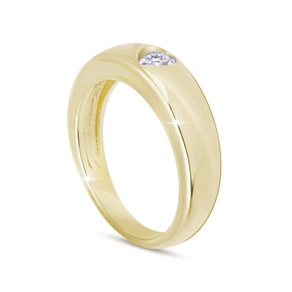 54628 pozlaceny prstynek 14k s malym zirkonem ve tvaru srdicka 4000486