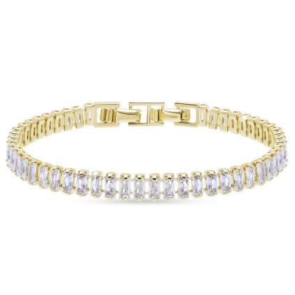 54700 pozlaceny naramek 14k spojene obdelnikove zirkony 2002756