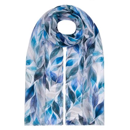 55609 damsky sal listky modry 7200776 5