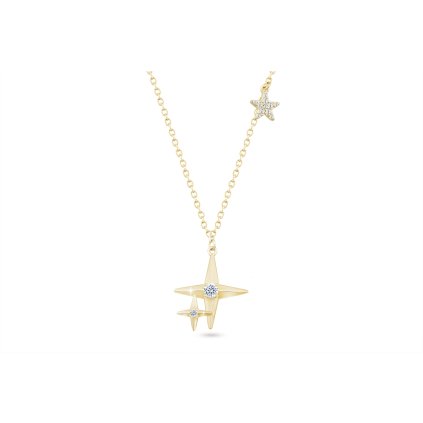14k aranyozott lánc, csillag medállal, cirkóniával 3001573
