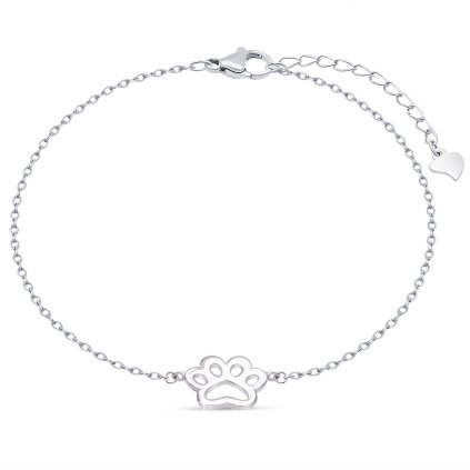 56890 stribrny naramek tlapka 2847 db3136