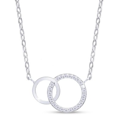57073 57073 ezüst nyaklánc összefonódó karikákkal 2433