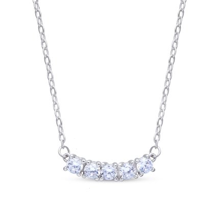 57076 57076 ezüst nyaklánc öt cirkóniummal 2434
