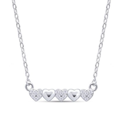 57082 57082 ezüst nyaklánc szívecskékkel 2436