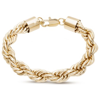 57205 pozlaceny masivni toceny naramek 14k 0 5mm s prodlouzenim 2002628 2