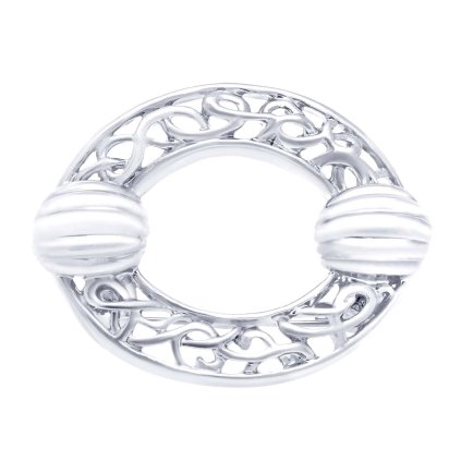 57715 broz oval s plastickym zdobenim stribrna 9002049 1