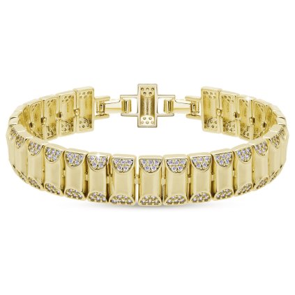58399 dubai 2961 pozlaceny naramek 14k zlatem se zirkony