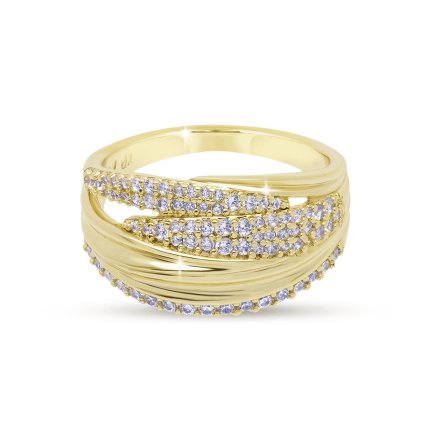 58435 zlaceny prstynek 14k zlatem vlny trpytu 0506