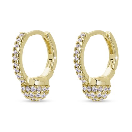 58585 pozlacene kruhove nausnice ve stylu pave 3731