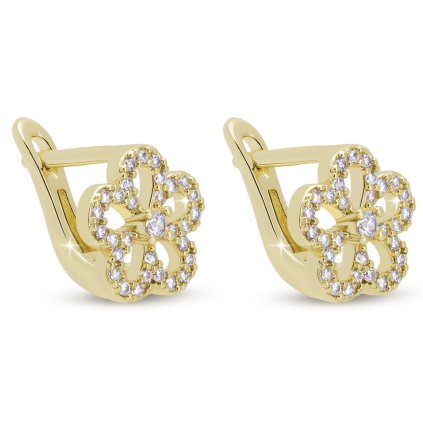 59911 kvetinove nausnice pozlacene 14k zlatem 3807