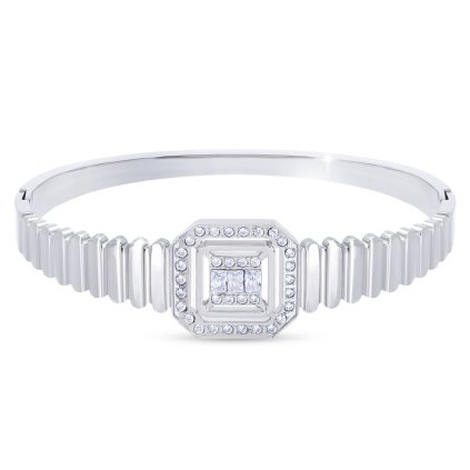 60013 pevny naramek z chirurgicke oceli s centralnim zirkonem 3019