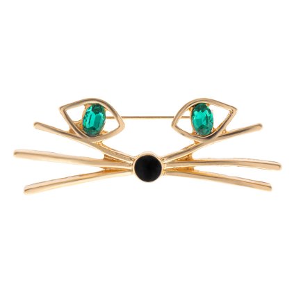 60940 broz kocici pohled se zirkony pozlacena 9002101 4812