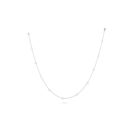 Lánc sebészeti acélból, nagy, finom szívekből, 50 cm hosszú 3001658-2