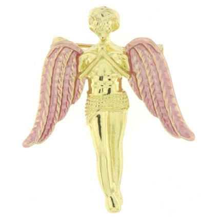 Bross - rózsaszín szárnyas angyal, arany 9001542-2