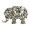 Bross - elefánt strasszkövekkel, fekete 9001678