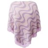 Női kötött poncsó MH-54 hullámos motívummal, rózsaszín 9001710-3
