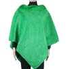 Női poncsó műszőrme gallérral XY-323, zöld 9001726-3