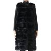 Női hosszú műszőrme mellény Y2378-3, fekete 9001728-1