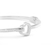 Sebészeti acélból készült karkötő, szív cirkóniával 2001844