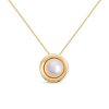 46074 46074 ezüst nyaklánc aranyozott gyöngy medállal jy1123