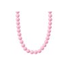 Ékszer fém szett, világos rózsaszín gyöngy, nyaklánc + lógó fülbevaló + karkötő 6000655-5