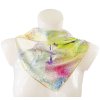 Kétoldalas női légiutas-kísérő sál RR30553 festménymintával - Gyermek íriszekkel és absztrakt virágokkal