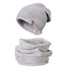 Női téli szett, sapka és Mark sál - szürke színű 7100343