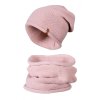 Női téli szett, sapka és alagút Mark - rózsaszín 7100342