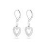 Sebészeti acélból készült fülbevaló, szív motívummal és cirkónium ciklámenekkel 10020906 másolat