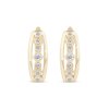 Aranyozott fülbevaló 14K, cirkóniás gyűrűkkel díszítve 1002217