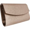 Női alkalmi táska / borítéktáska P0244 aranyréz csillámokkal 7300656-22