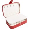 Női ékszerdoboz 9001915 piros, ökológiai bőr, 16 x 11 x 5 cm