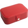 Női ékszerdoboz 9001915 piros, ökológiai bőr, 16 x 11 x 5 cm