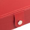 Női ékszerdoboz 9001915 piros, ökológiai bőr, 16 x 11 x 5 cm