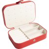 Női ékszerdoboz 9001915 piros, ökológiai bőr, 16 x 11 x 5 cm