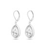 Fülbevaló sebészeti acélból, csepp - tiszta cirkónia 1001816-1