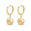 53800 53800 ezüstözött, aranyozott, lógó gömb fülbevaló 1003353