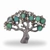 54235 broz strom se zelenymi koralky a zirkony 9001779