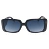 Női napszemüveg, szögletes 22211, fekete, kék színezett lencsékkel 9001399-97